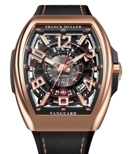 Franck Muller Vanguard Racing Skeleton Replica Watch V 45 SC DT RCG SQT (RG)